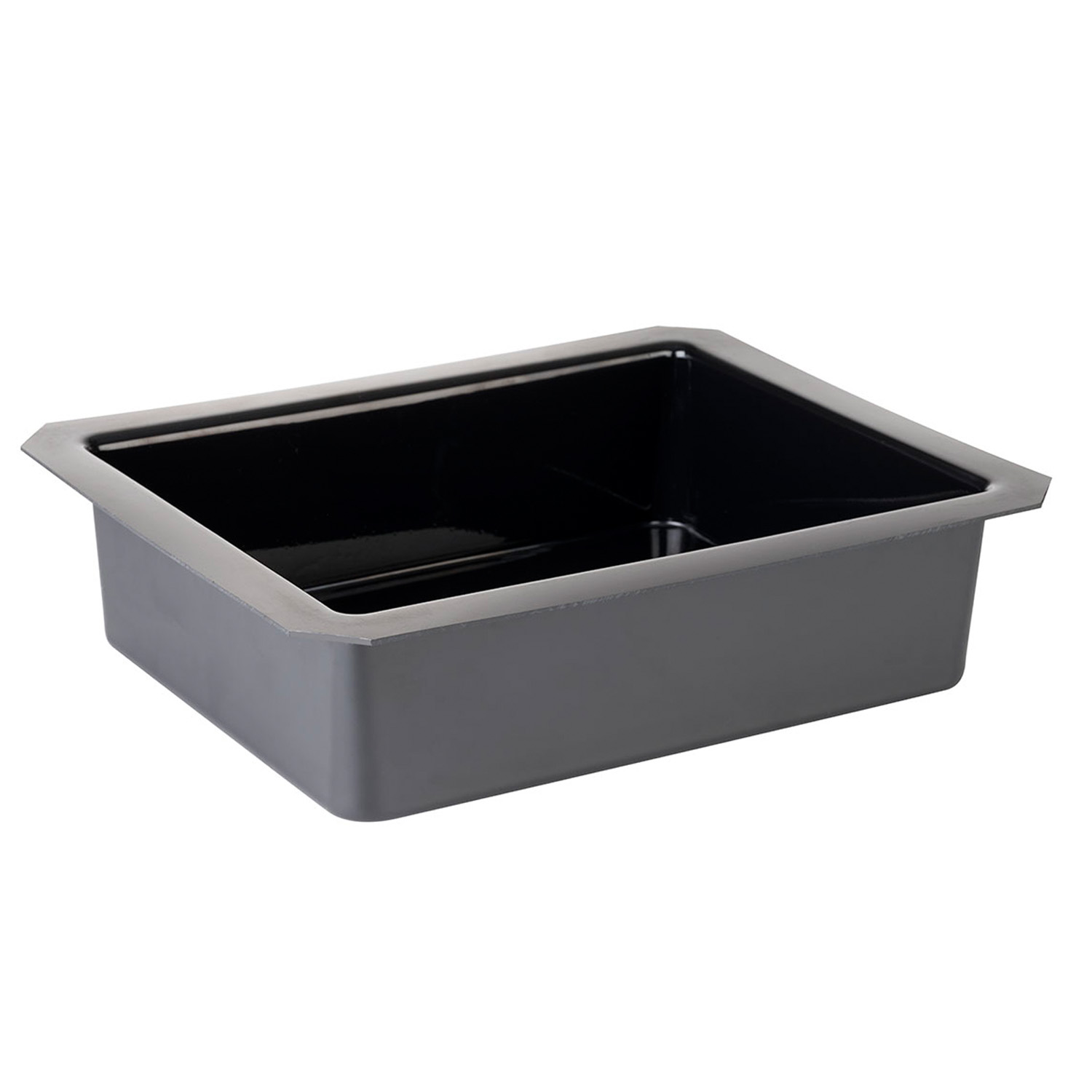 GN 1/2 Einsatz - SUPERBOX- 32,5 x 26,5 cm, H: 8,5 cm Polystyrol, schwarz 