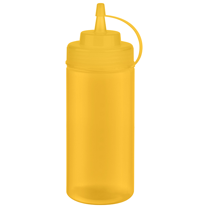 Quetschflasche, 6er Set, gelb, Ø 7 cm, H: 20 cm, 490 ml 