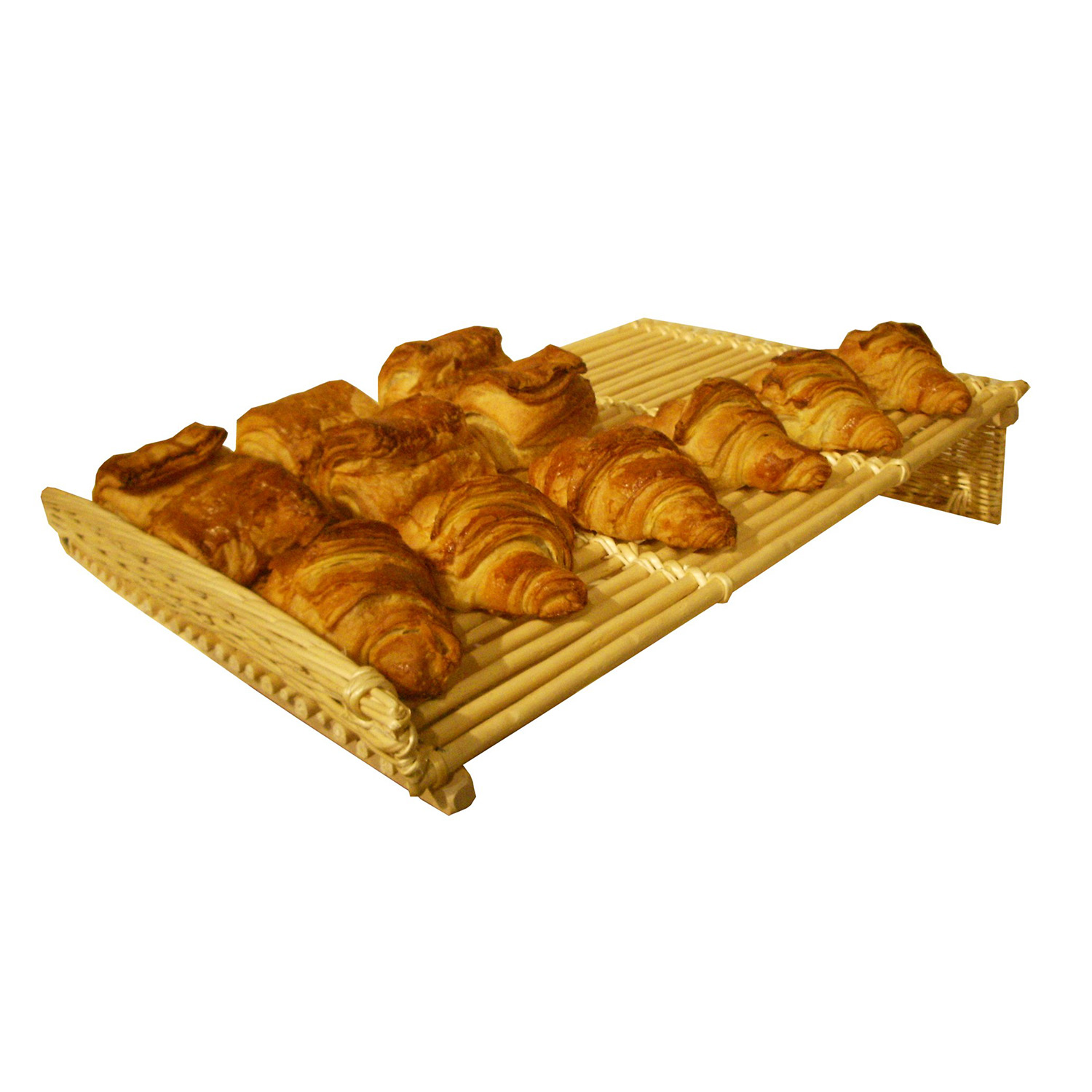 Thekenrost Bambus 60 x 15 x 5 cm, mit 10 cm Erhöhung einseitig