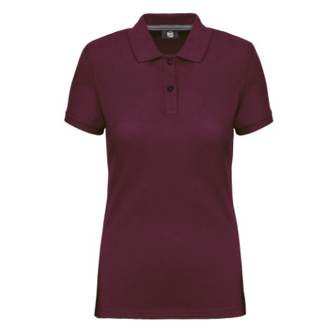 Damen Poloshirt kurzarm, weinrot