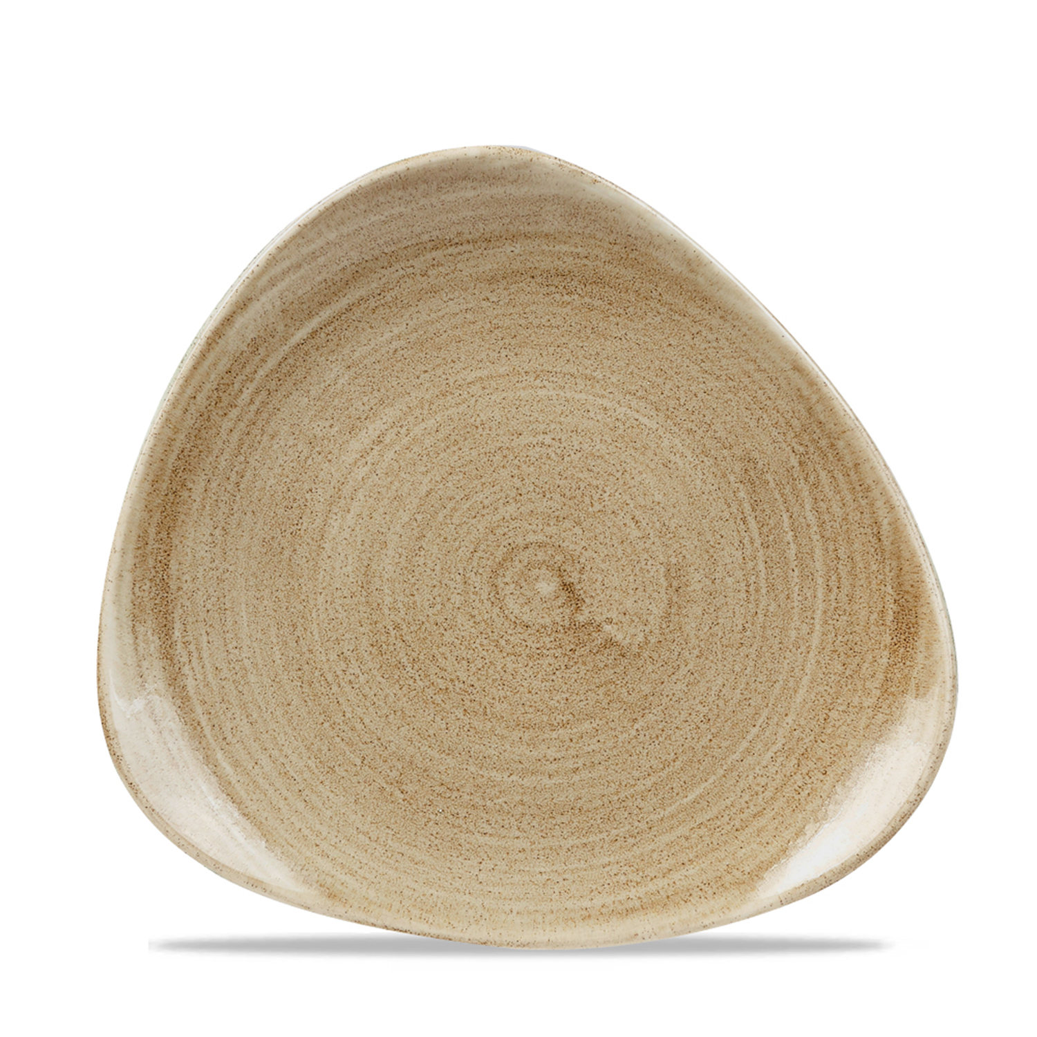 Triangle Teller flach 19,2 cm, Stonecast Patina Antique Taupe