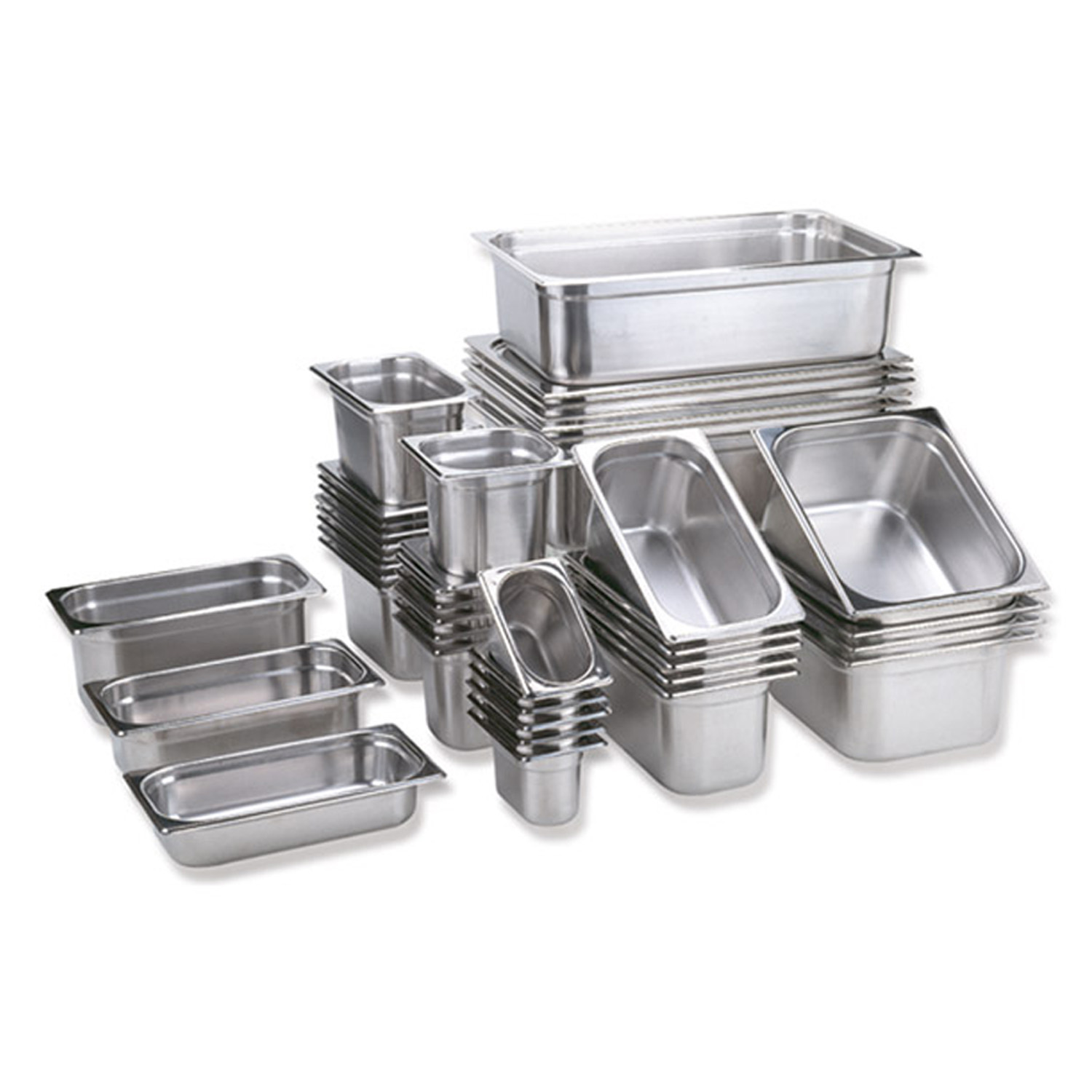 GN 1/6 Behälter 17,6 x 16,2 cm, Tiefe: 150 mm Edelstahl, 2,4 Liter 