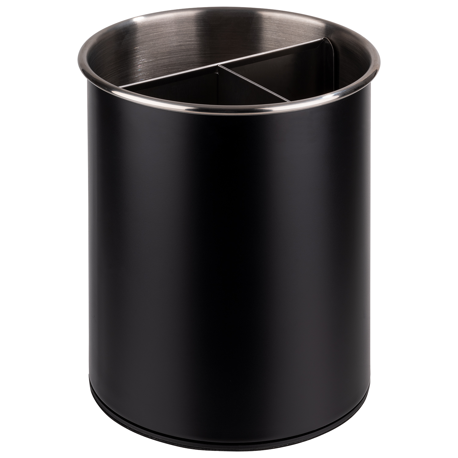 Besteckbehälter, drehbar, ø 13 cm H: 16,5 cm, schwarz Besteckbehälter, drehbar, ø 13 cm H: 16,5 cm, schwarz
