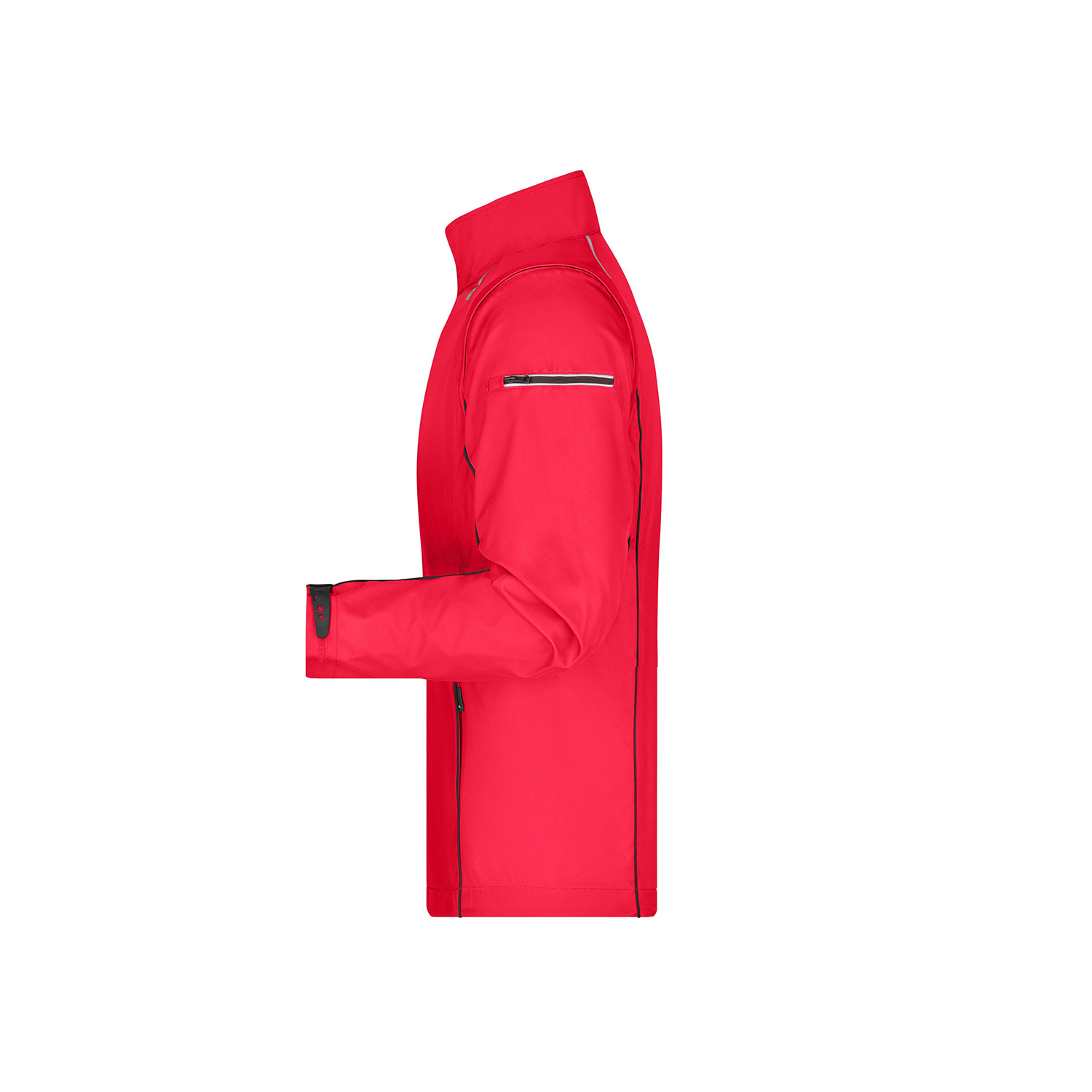 Herren-Softshelljacke Zip-Off, rot/schwarz
