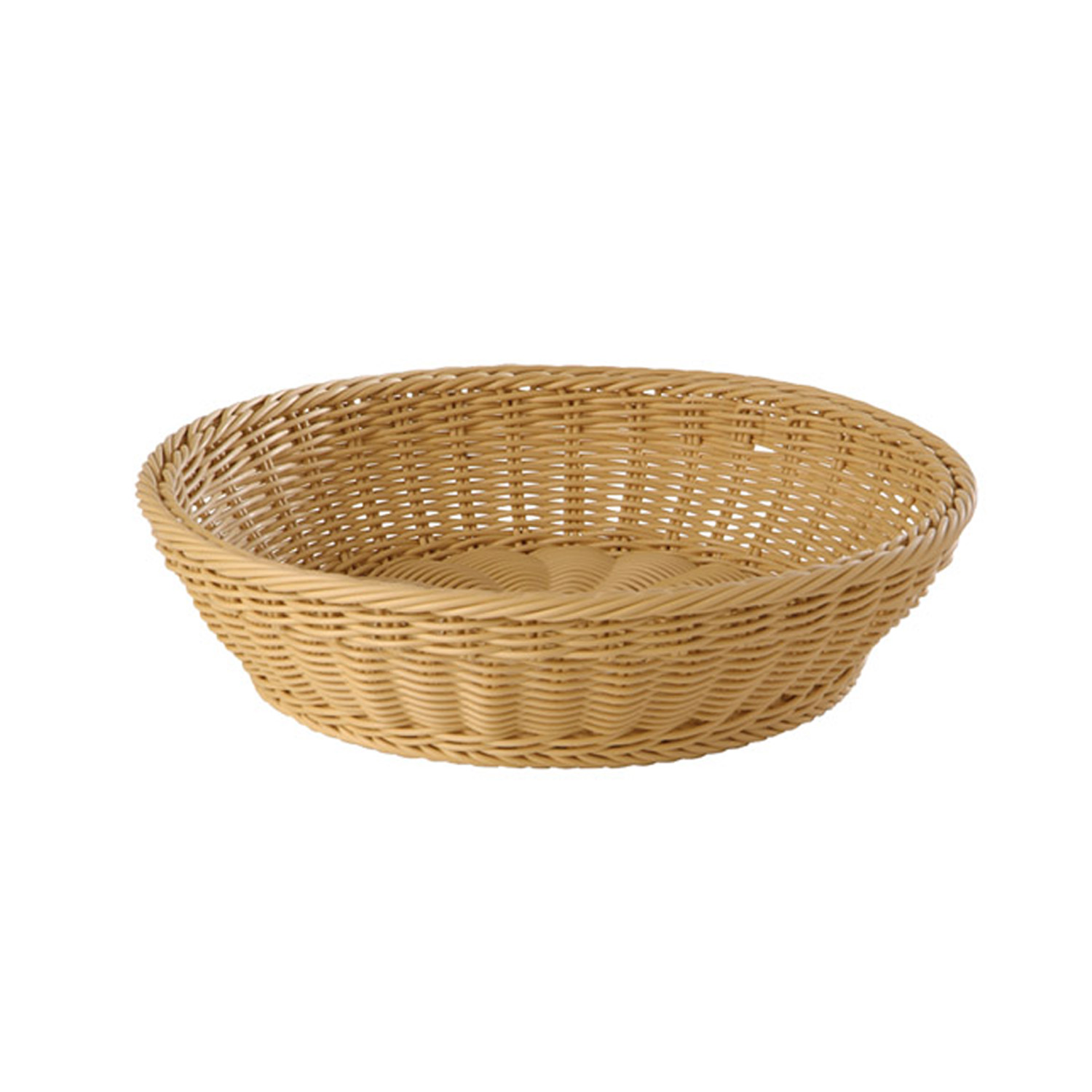 Korb, rund Ø 37 cm, H: 9 cm Polypropylen, hellbeige 