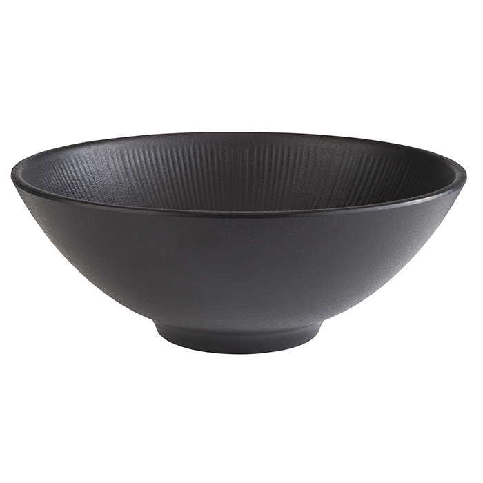 Schale -NERO- Ø 24 cm, H: 9 cm Melamin, schwarz, 1,7 Liter 