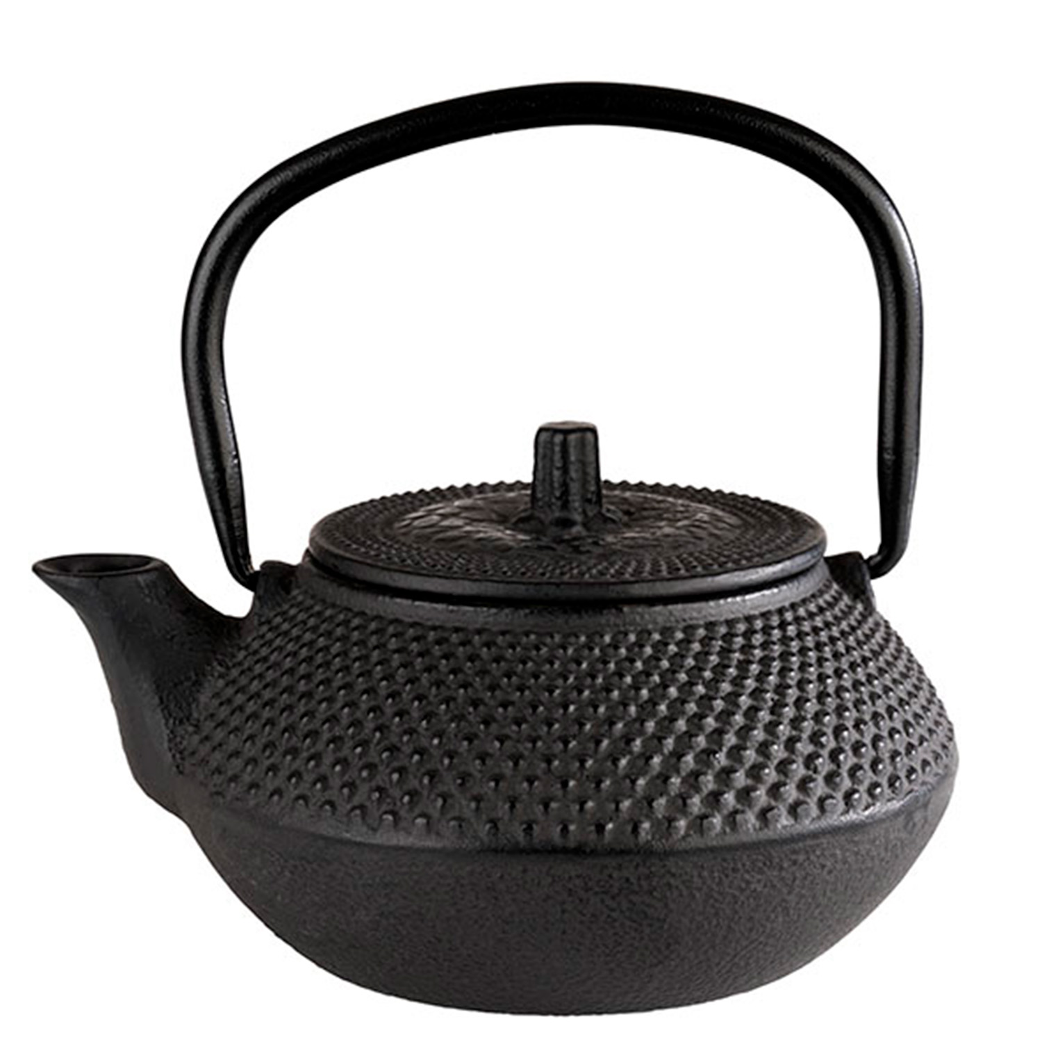 Teekanne -ASIA- 12,5 x 11 cm, H: 12,5 cm Gusseisen, innen emailliert 0,3 Liter, schwarz 