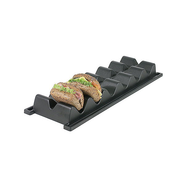 Snackwelle 59 x 19,5 x5,5cm, mattschwarz, 6 Fächer