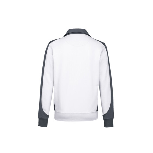 Unisex-Sweatjacke Contrast Mikralinar, weiß/anthrazit