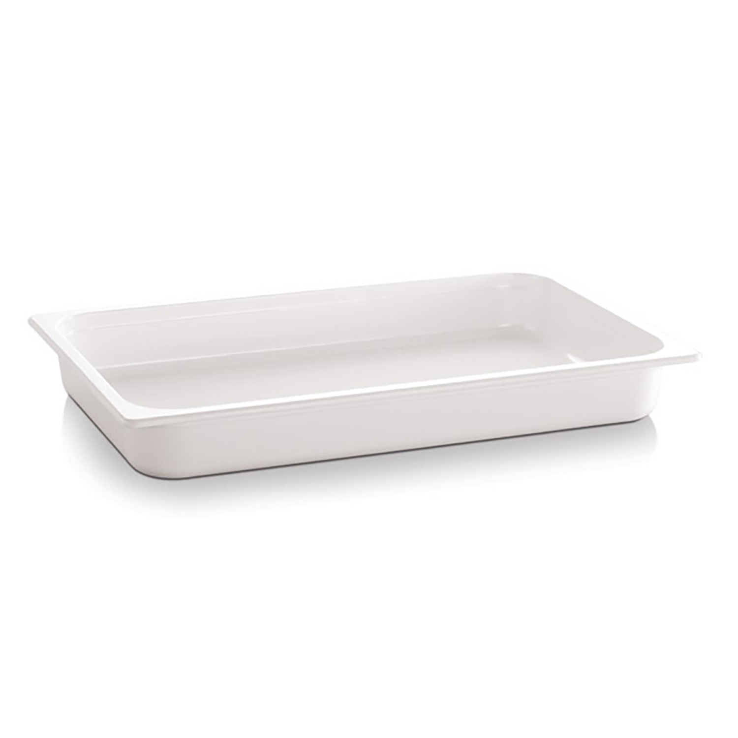 GN 1/2 Behälter - ECO LINE- 32,5 x 26,5 cm, Tiefe: 100 mm Melamin, weiß, 4,7 Liter 