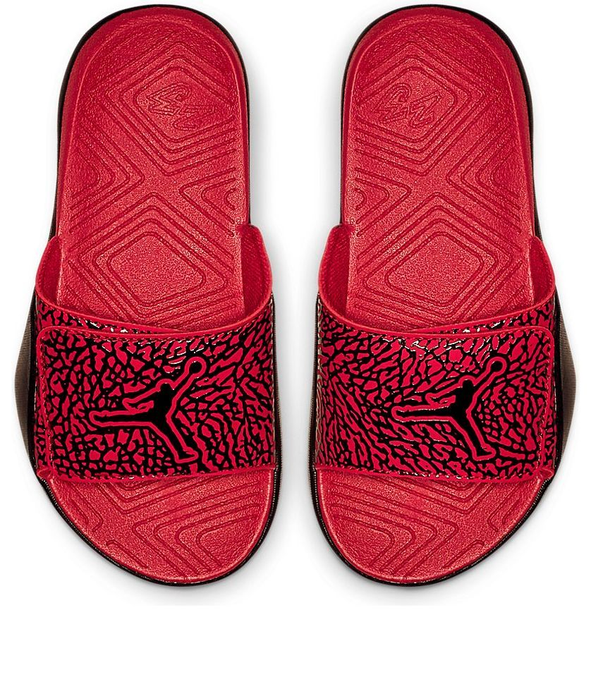 Sneakers Air Jordan (PS) Air Jordan Hydro 7 Minimalistic Red Black Slippers 'Red Black' | BQ6292-600