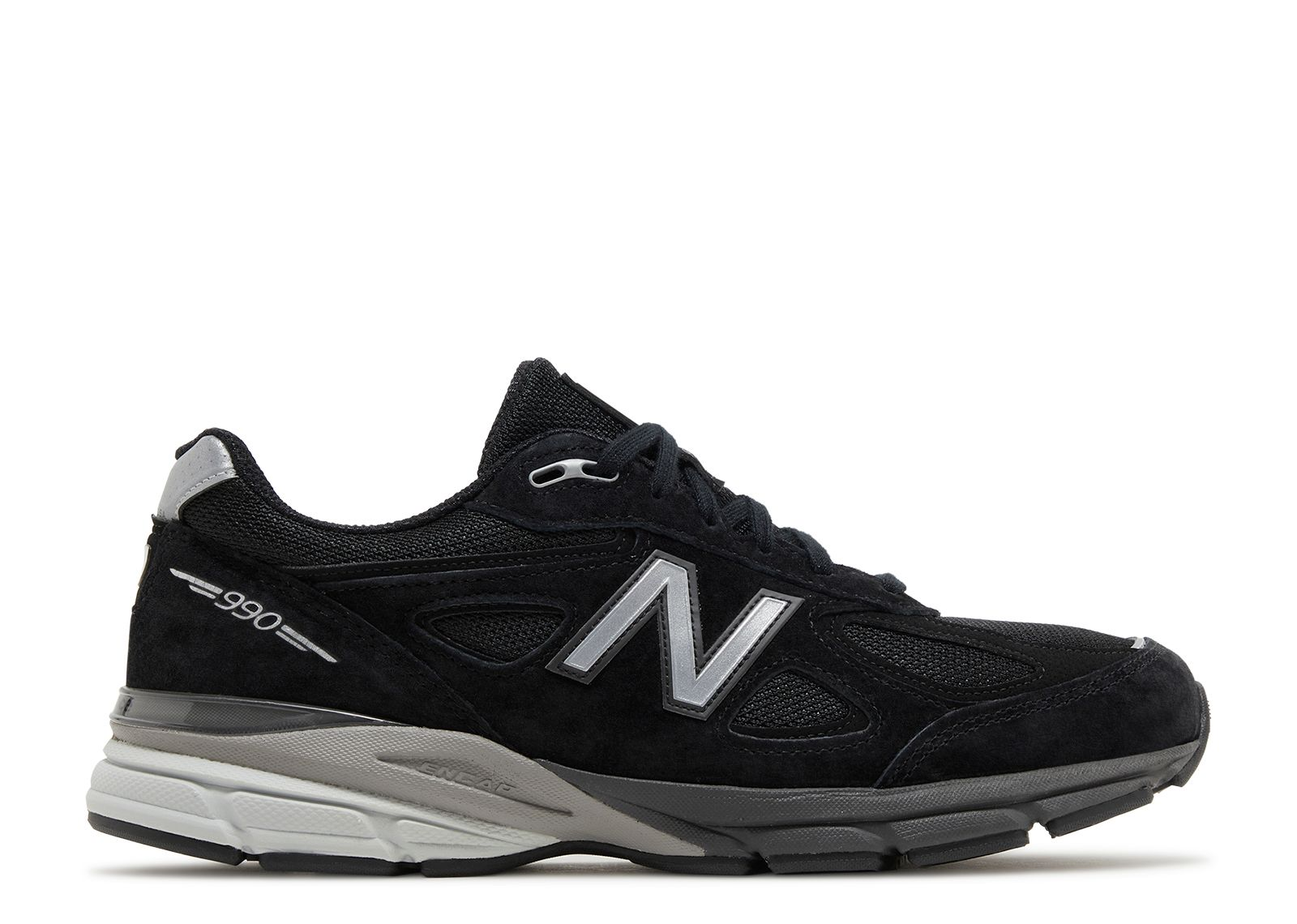 Sneakers New Balance New Balance Unisex Made in USA 990v4 in Black/Grey Leather | U990BL4