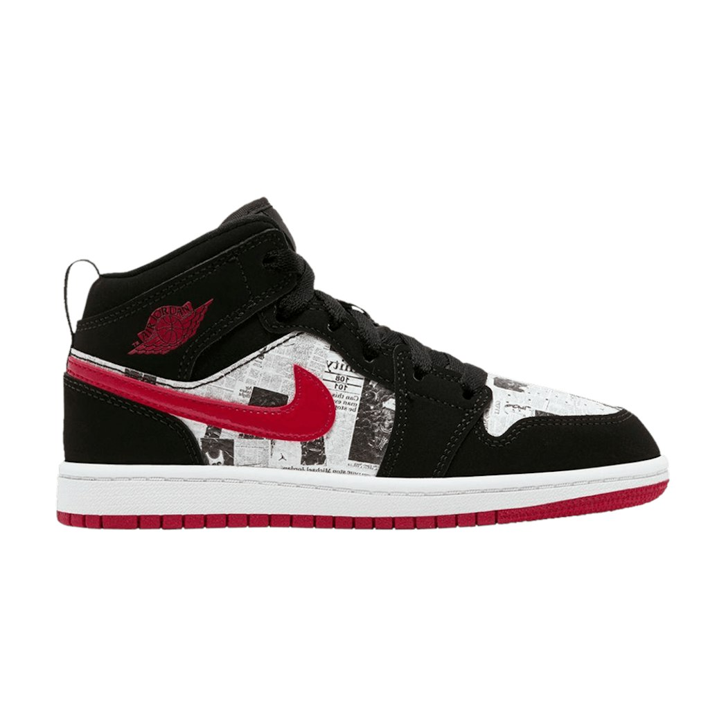 Sneakers Air Jordan (PS) Air Jordan 1 Mid SE 'Newspaper Air Times' | BQ6932-061