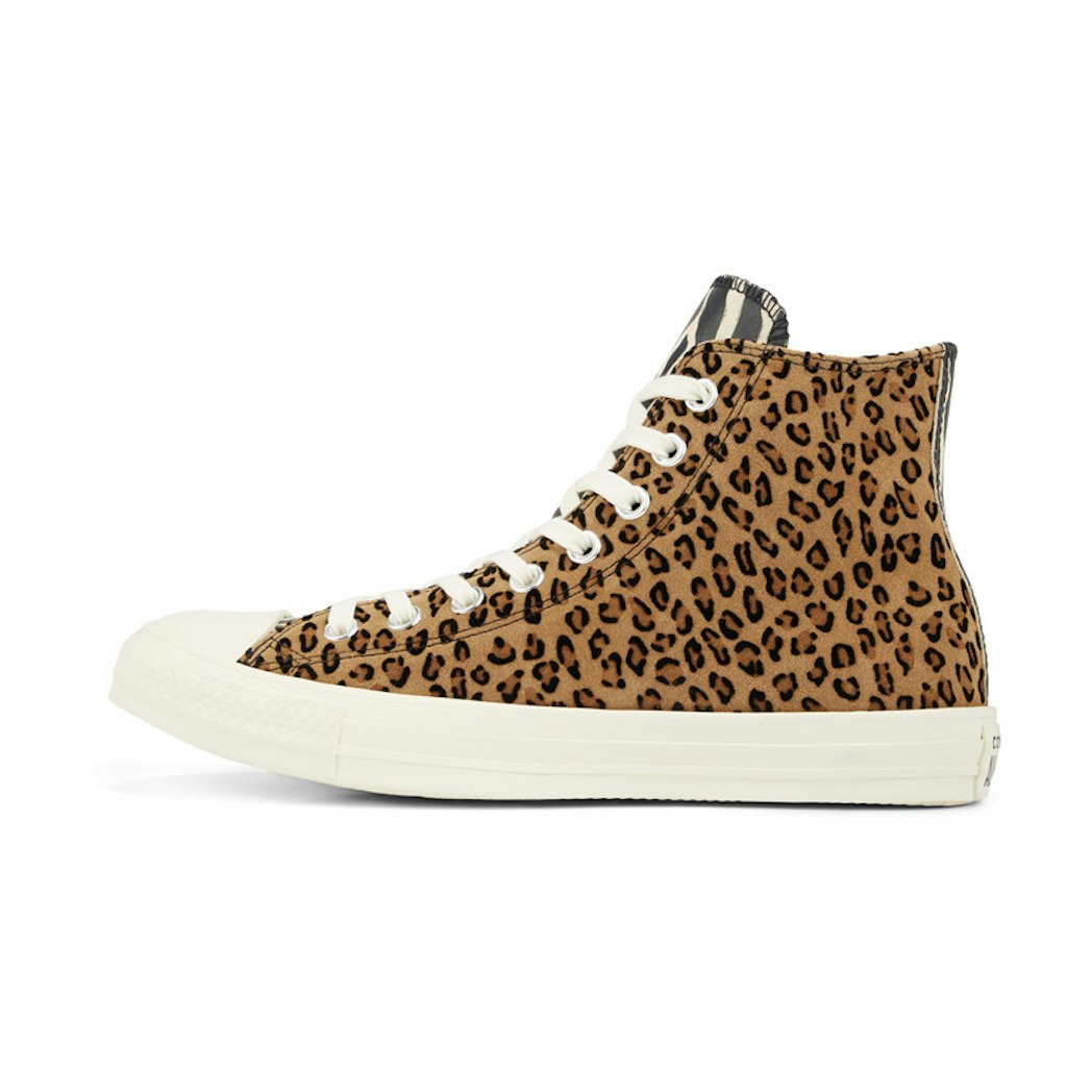 Sneakers Converse Converse Chuck Taylor All Star Animal Print Suede High Top 'Brown White' | 165553C