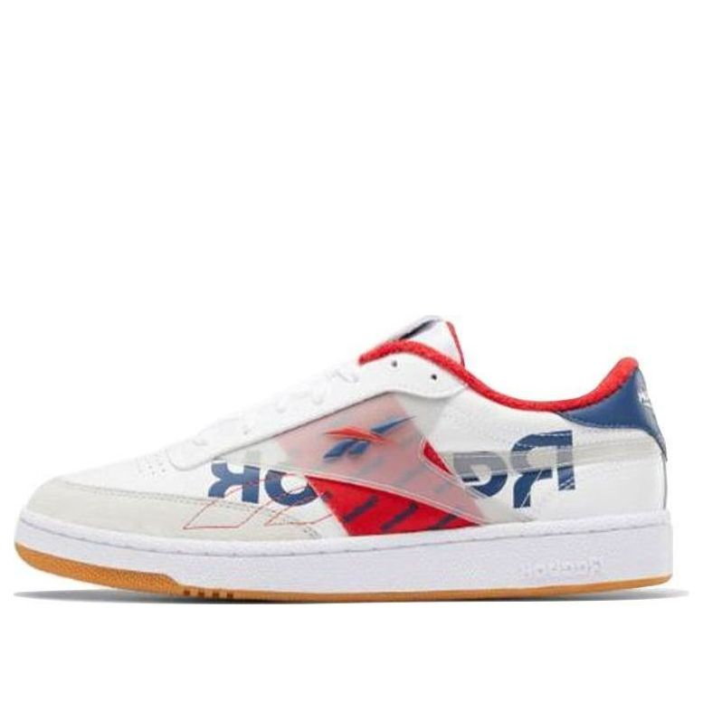 Sneakers Reebok Reebok Club C 85 Lightweight Cozy Low Top Casual Skate Shoes White Red Blue | EH0137