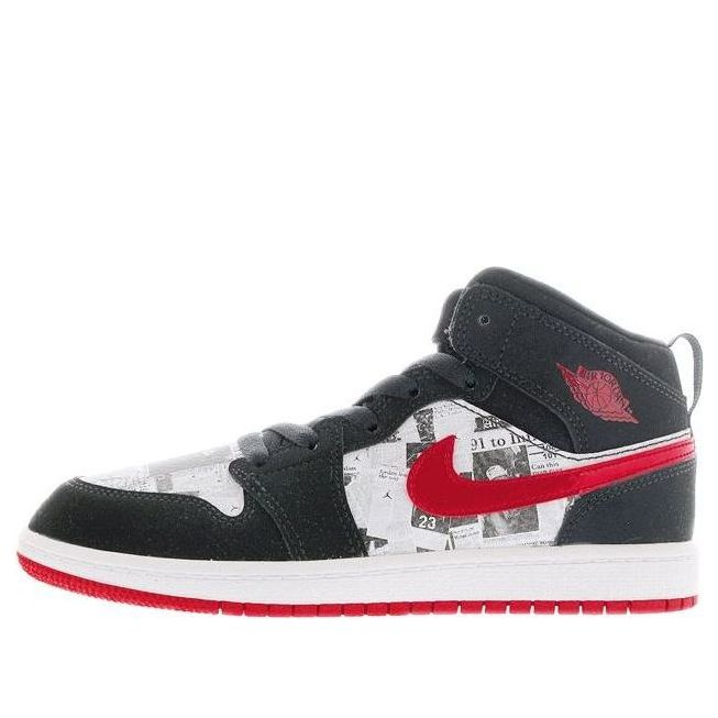 Sneakers Air Jordan (PS) Air Jordan 1 Mid SE 'Newspaper Air Times' | BQ6932-061