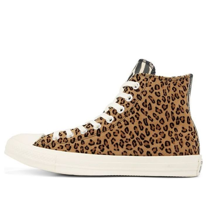 Sneakers Converse Converse Chuck Taylor All Star Animal Print Suede High Top 'Brown White' | 165553C