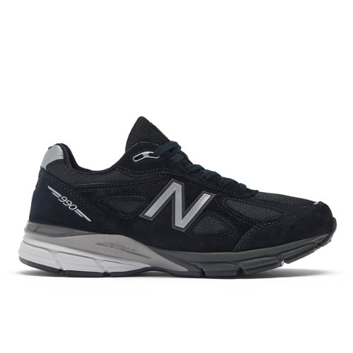 Sneakers New Balance New Balance Unisex Made in USA 990v4 in Black/Grey Leather | U990BL4