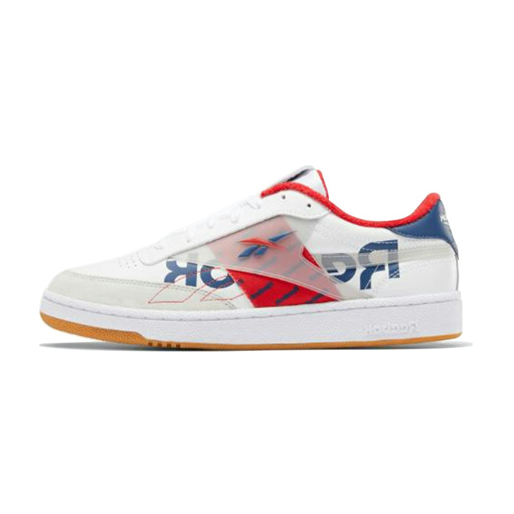 Sneakers Reebok Reebok Club C 85 Lightweight Cozy Low Top Casual Skate Shoes White Red Blue | EH0137