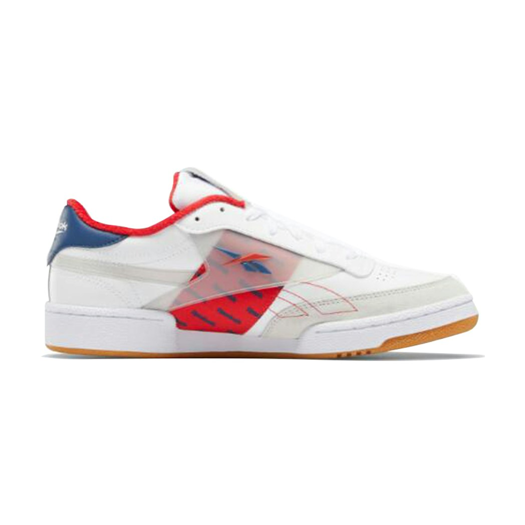 Sneakers Reebok Reebok Club C 85 Lightweight Cozy Low Top Casual Skate Shoes White Red Blue | EH0137