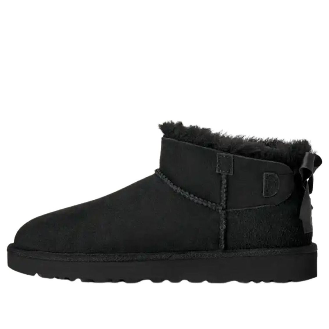 UGG (WMNS) Ultra Mini Bailey Bow 'Black' Noir