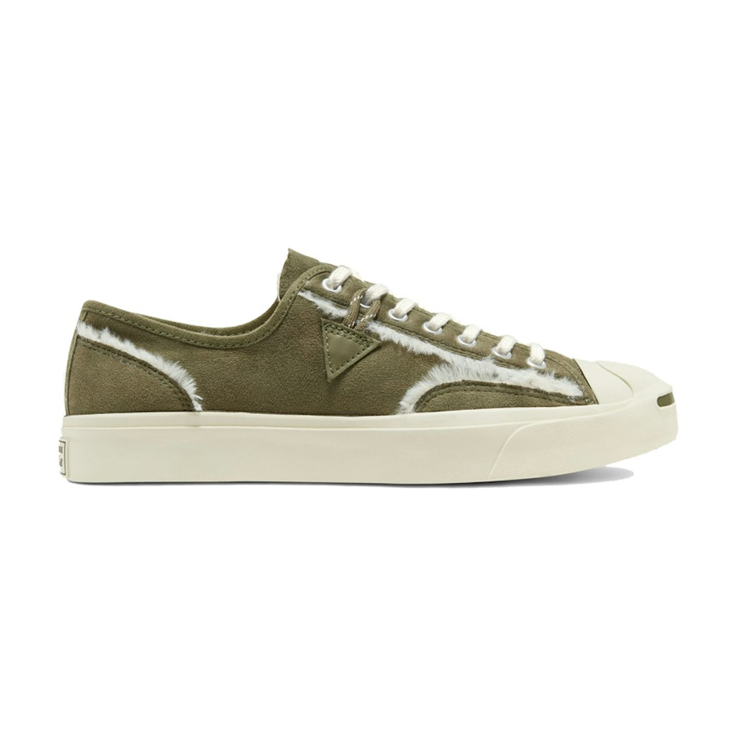 Sneakers Converse Converse Faux Fur-Lined Leather Jack Purcell 'Green White' | 166511C