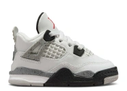 Air Jordan 4 "White Cement" TD Blanc