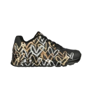 Skechers Uno Metallic Love Noir