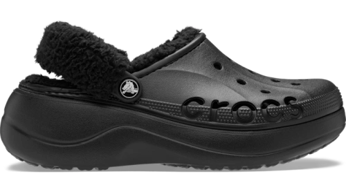 Crocs Baya Platform Fuzz Strap Lined