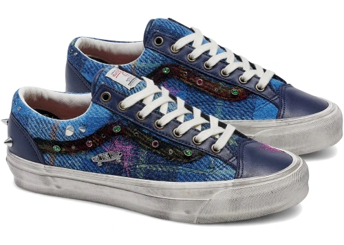 Vans x Harris Tweed Old Skool 36 Blue Multi-Color