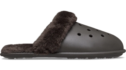 Crocs Classic Fuzz Scuff Babouche Dark Cocoa