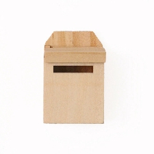 1/12 Holz unlackiert Briefkasten mit Decal Dollhouse Miniatur FairyGarden