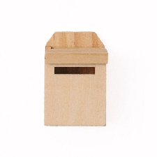 1/12 Holz natürlicher Briefkasten mit Aufkleber Puppenhaus Miniatur Fee Garten