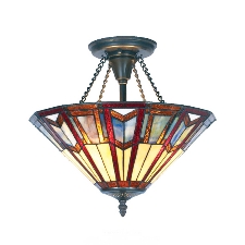 Lámpara de techo Lillie de estilo Tiffany