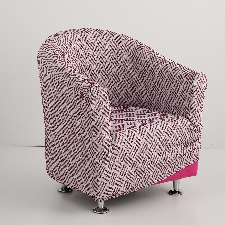 Housse fauteuil cabriolet "Valeria" Coton/Elasthanne/Polyester blanc/rouge 999