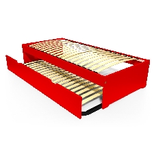 Lit gigogne Malo avec tiroir lit bois 90x190 Rouge