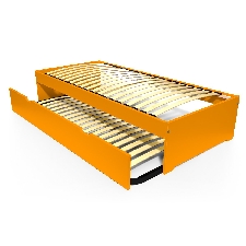 Lit gigogne Malo avec tiroir lit bois 90x190 Orange