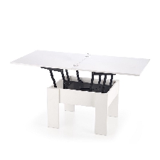Table basse extensible et relevable blanche 80x80cm Wink