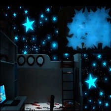 100 Pièces/Ensemble Étoiles Fluorescentes Brillent Dans Le Noir Enfants Chambre Stickers Muraux Stickers Muraux Décor À La Maiso