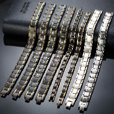 Vinterly Bracelet Noir Pour Hommes Et Femmes, Chaîne En Acier Magnétique, Avantages, Bracelet De Poignet En Germanium, Bracelets Holographiques Magnét