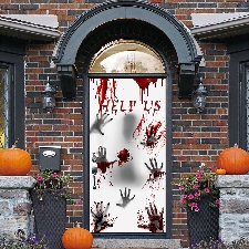 Sticker de porte à slogan d'halloween