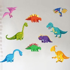 Sticker mural à imprimé dinosaure
