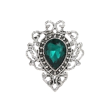 Mtf Grand Vert Rouge Cristal Diamante Strass Larme Mariage Broche Broches Pour Femmes Bijoux Accessoires Bijoux