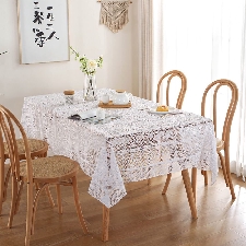 Nappe De Table ,B-140x200cm--Nappe De Décoration Pour La Maison, Crochet Creux Rectangle Dentelle Beige Nappe De Table Chambre Table