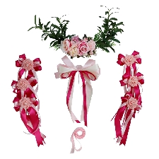 Décoration De Voiture Mariage Guirlande Voiture De Mariage Fleurs Artificielles Pour Décoration De Mariage-Diverses Couleurs Rose Pêche