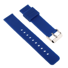 Bracelet De Montre En Caoutchouc Pour Montre Sportif 18mm Bleu