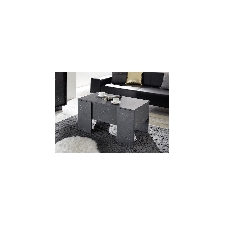 Table basse plateau relevable Zeta marbre gris antracite 92x47x50 cm