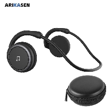 Écouteurs Bluetooth à enrouler petits écouteurs sans fil confortables pliables avec porte-Microphone A6