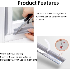 Joint de Fenetre Isolant Phonique Boudin Porte, 5M Gris Calfeutrer Bas de Porte Adhési Isolant, Bande Etancheite pour Fenetres Coulissante en Mousse P