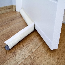Boudin De Porte 90cm (Blanc) Anti Froid Bas de Porte Unilatéral avec Joint Auto-Adhésif, Protection Contre Les Courants d?air et Le Bruit ,Weather Str